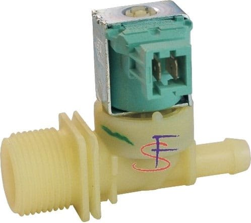 Electroválvula Simples 180° – Ø12mm com Fix. Quadrada Zanussi