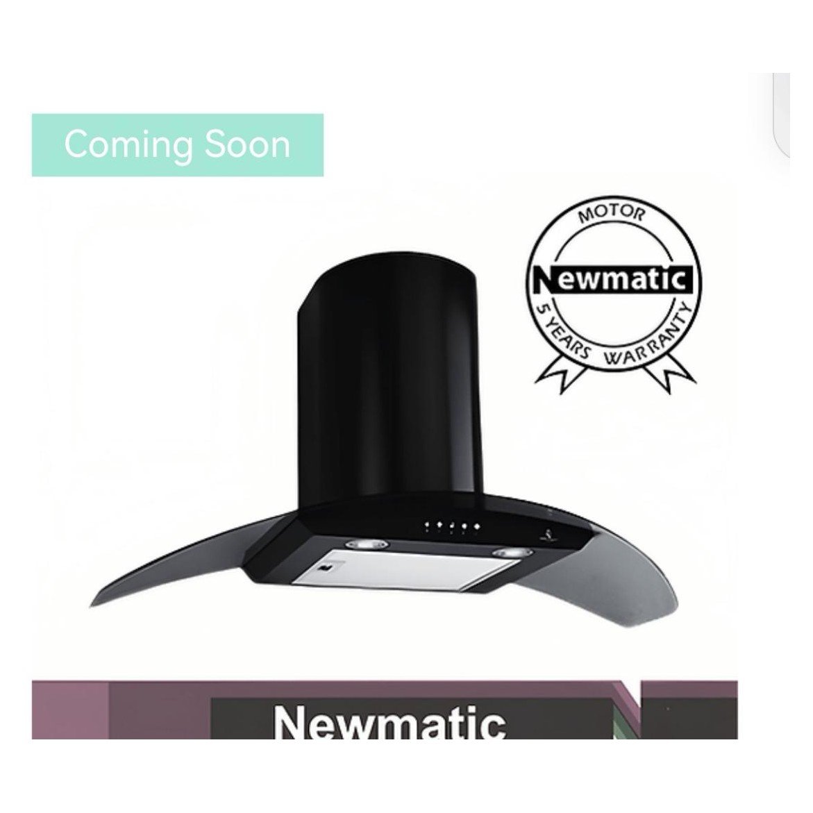 Exaustor Curvo Preto H77.9B Newmatic