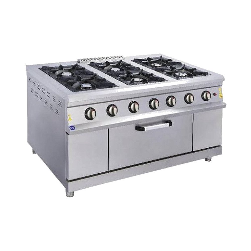 Fogão a Gás de 6 Bicos – GPL com Forno a Gás Modelo 1