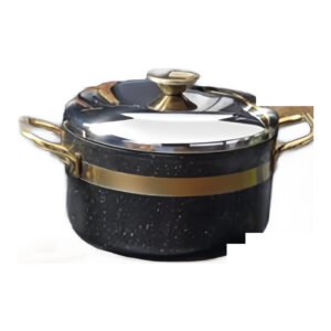 Jogo de Panelas Bonera Nile Granito Gold 9 Peças Preto