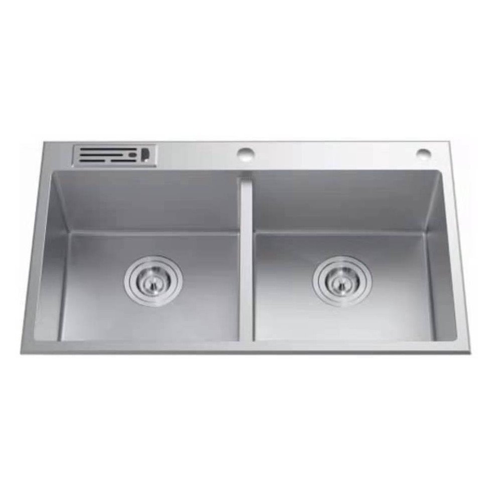 Lava-loiça Inox de 2 Cuvas HD84 Newmatic
