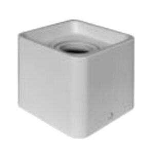 Luminária de Spot Quadrado Ajustável Corpo Branco com Suporte GU10