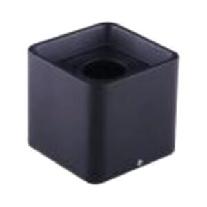 Luminária de Spot Quadrado Ajustável Corpo Preto Ferro com Suporte GU10