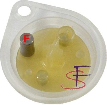 Membrana Oval “F” Branca para Esquentador Vulcano Junkers