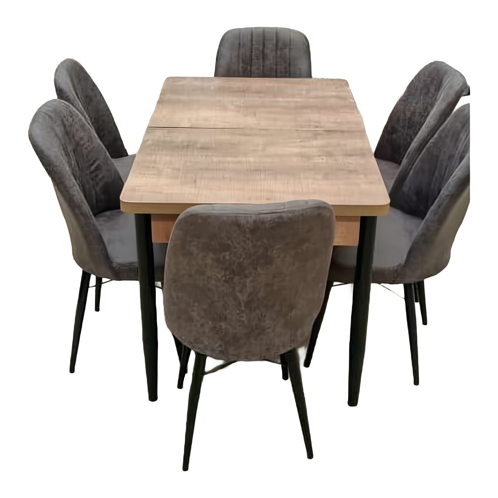 Mesa Extensível com 6 Cadeiras Modelo 02 – madeira carvalho Flora