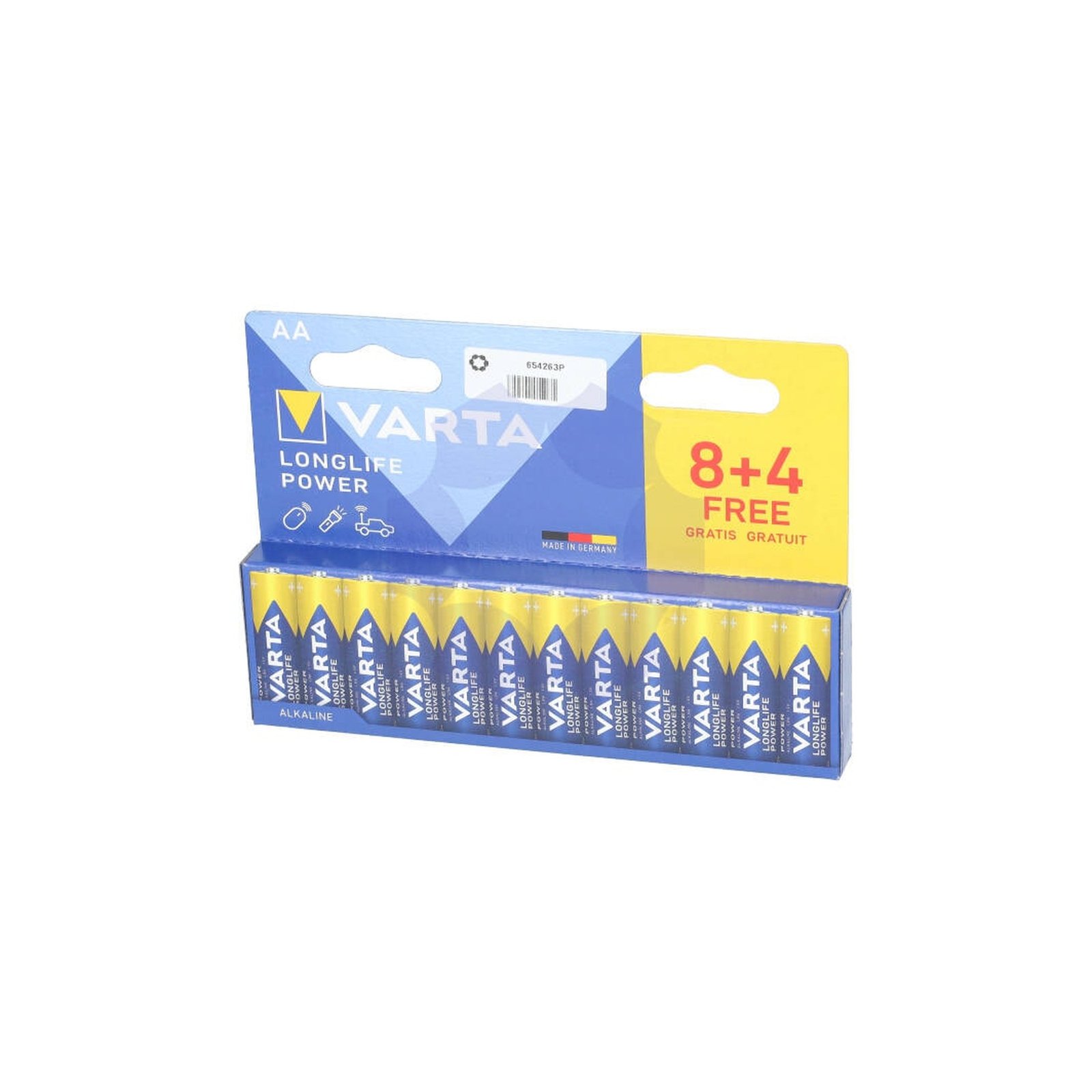 Pilhas Varta Alcalinas LR6 AA 1.5V (pack 8+4 Unidades)