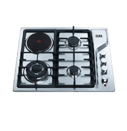 Placa mista gás elétrica 4 bocas – Placa Mista Gás/Elétrica 4 Bocas Cinzenta Clea – foto 1