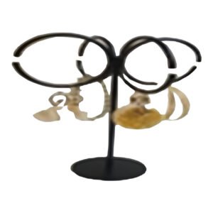 Porta-Joias Argolas em Metal Preto
