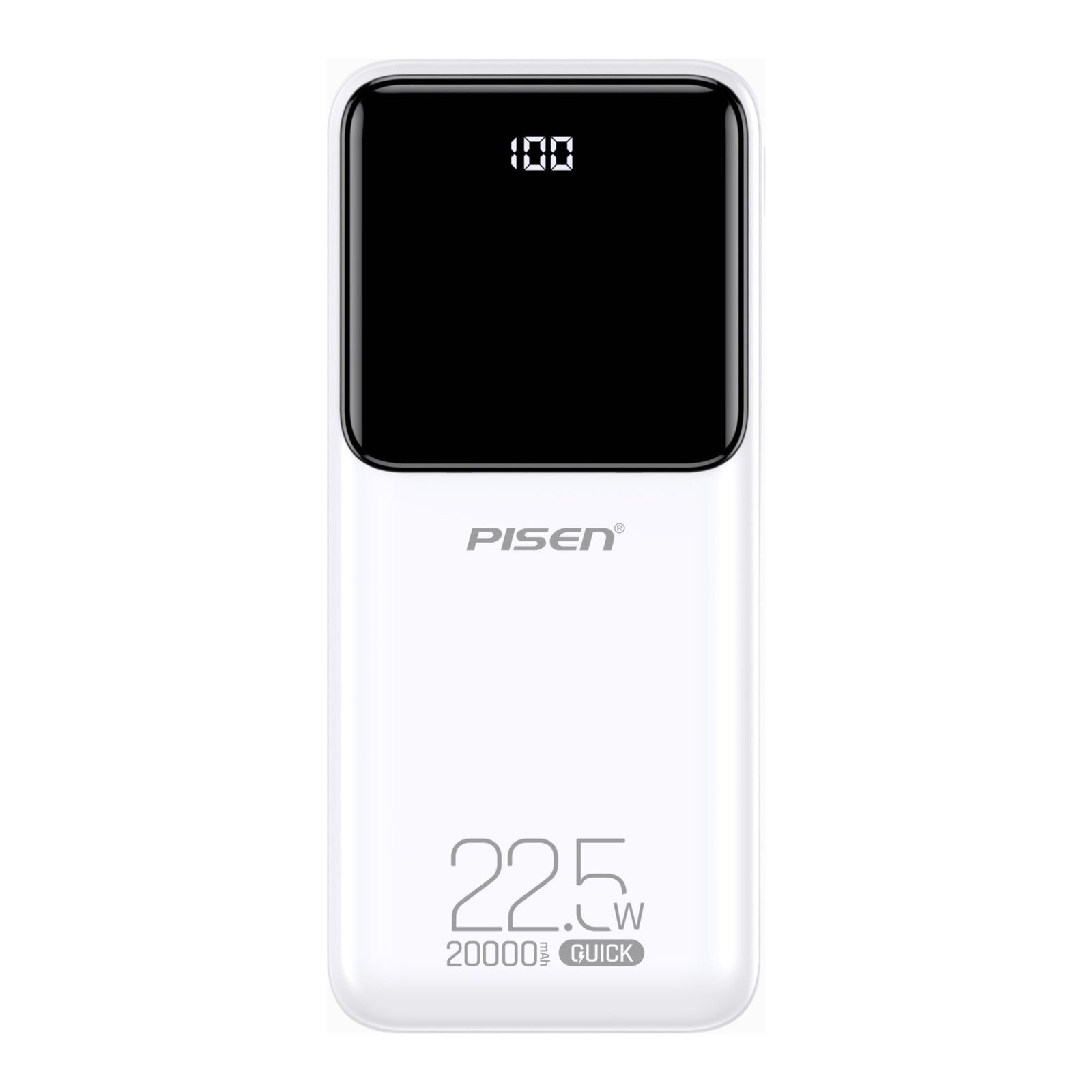 Power Bank Pisen Semi Mirror 22.5W 20000MAH – Branca