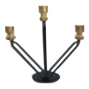 Suporte para 2 Velas Anjo Dourado