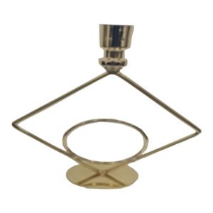 Suporte para Vela Individual Dourado Losango