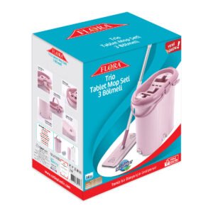 Trio Tablet Mopa (Mopa, Balde de 3 Compartimentos e Cabo) Flora