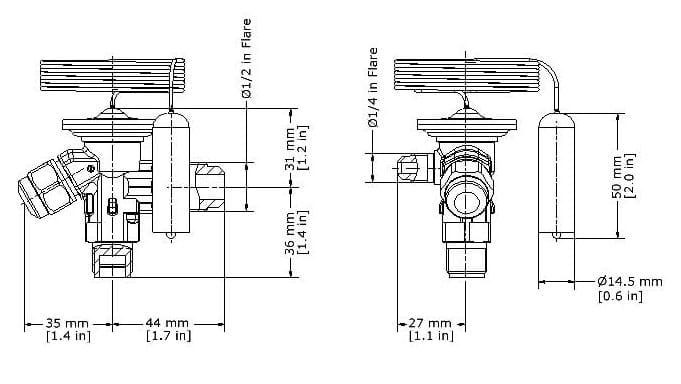 Válvula de Expansão Termostática 604016 – Válvula de Expansão Termostática com Equalizador Danfoss TEX2 R22/R407C – foto 1