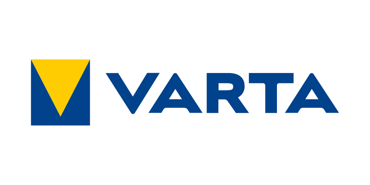 Logótipo Varta – marca compatível com Pilhas Alcalinas Varta LR20D 1.5V
